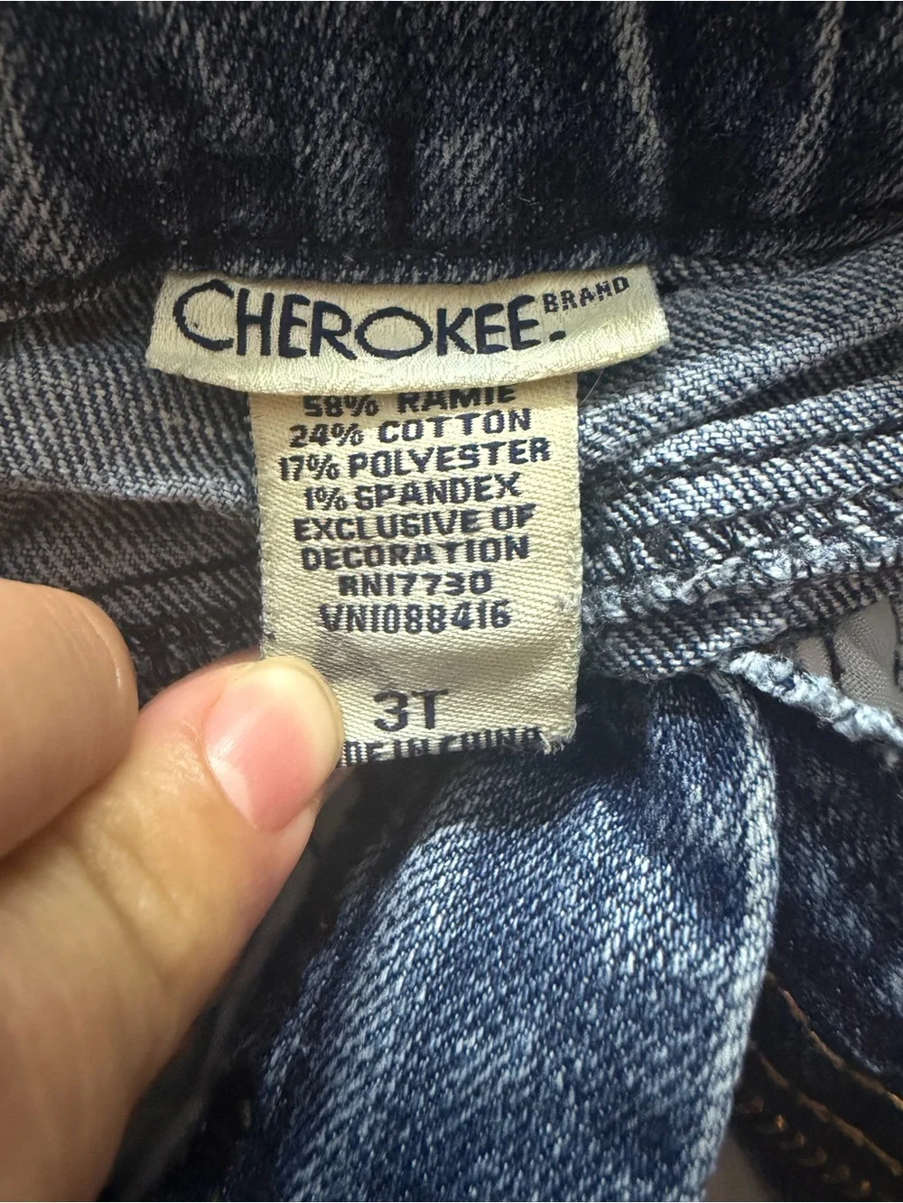 Cherokee Blue Denim Flare Jeans with Butterfly Embroidery